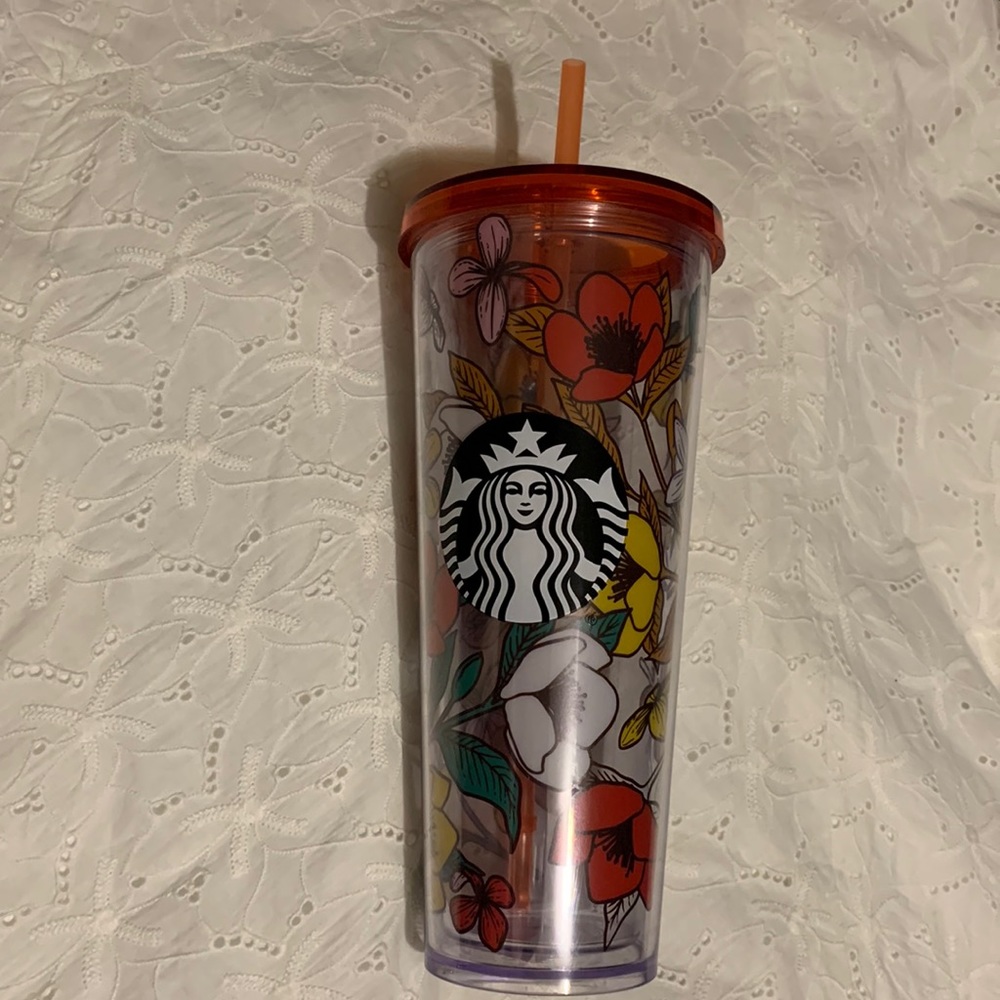 Starbucks Floral 24 ounce cold Tumbler